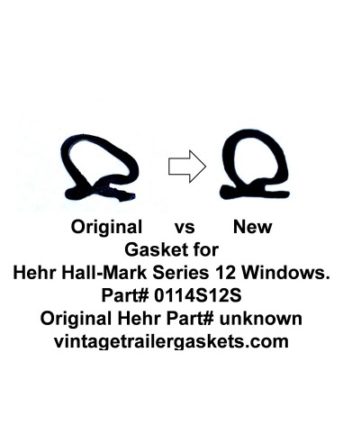 Hehr Hallmark 12 (1201, 1202, 1109,...) Window Gasket for Vintage Hehr Awning Windows Hehr Hallmark 12 (1201, 1202, 1109,...) Window Gasket for Vintage Hehr Awning Windows
