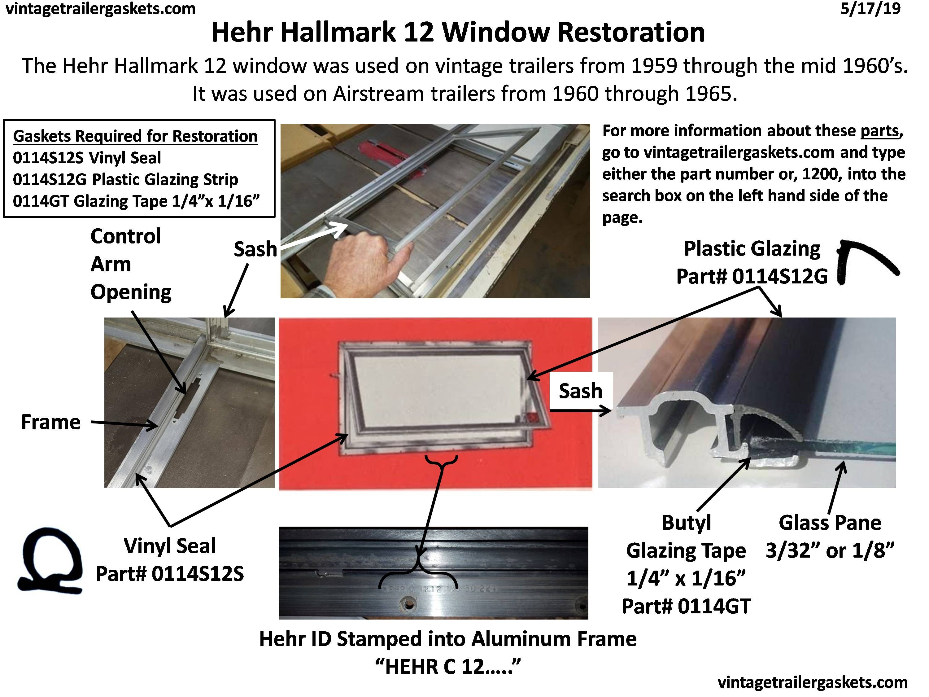 Gaskets Seals And Rubber For Vintage Hehr And Woodlin Windows Vintage Trailer Gaskets